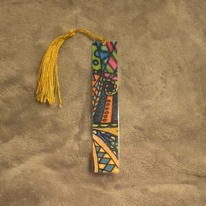 Colorful Geometric Bookmark with Tassel